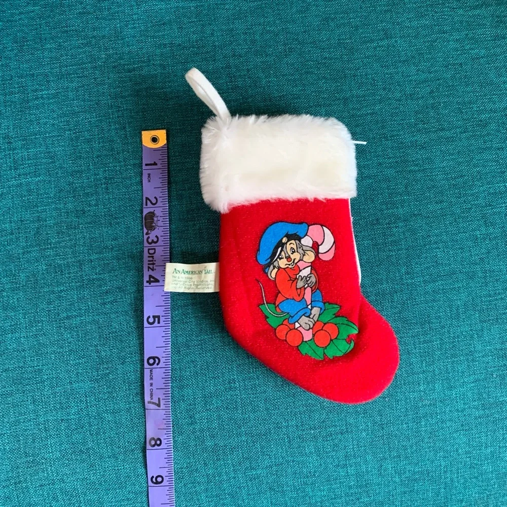 Vintage An American Tail Christmas Stocking Sears / McDonald’s toy from 1986